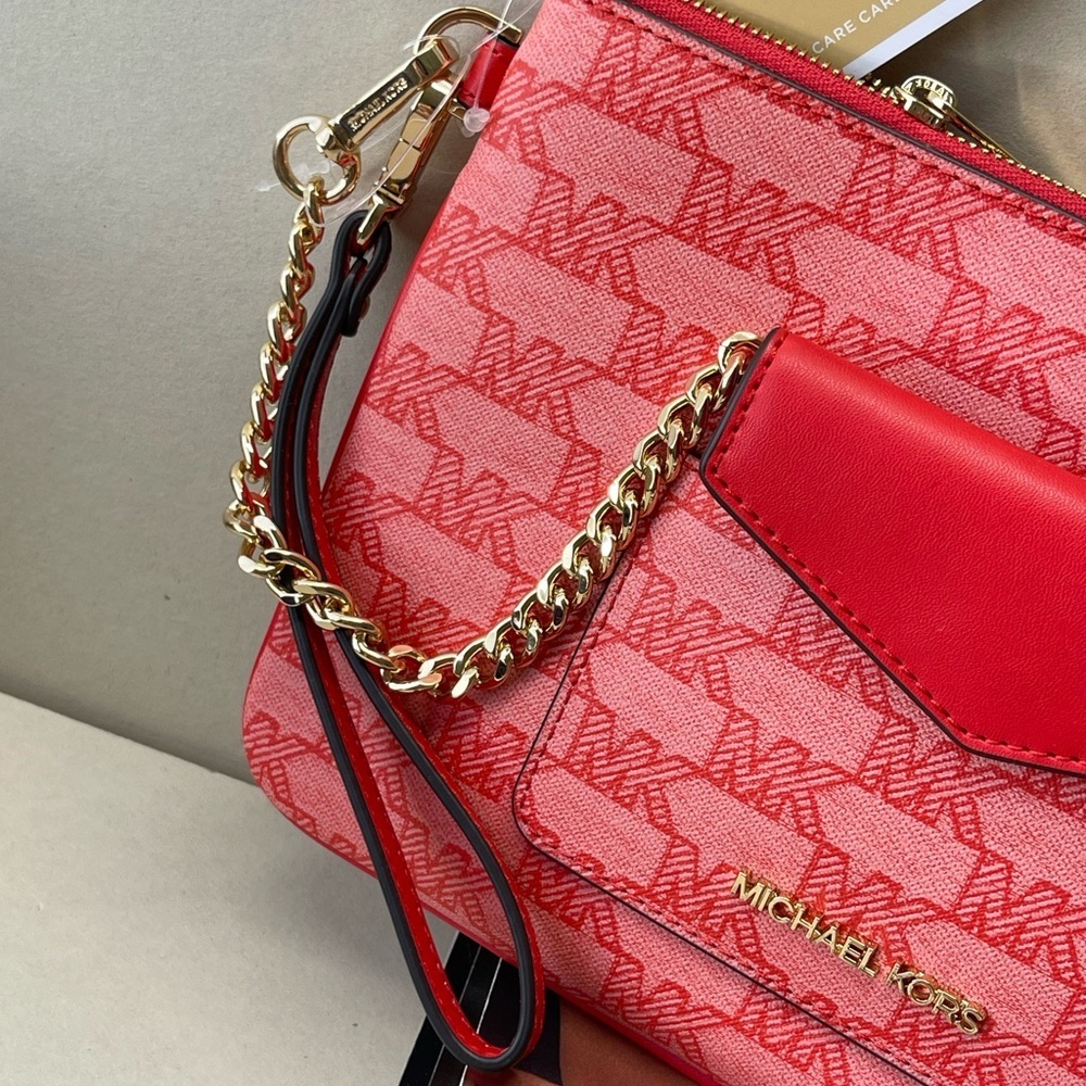 (new+tag) Michael Kors jet set large wristlet clutch plus detachable card case - Picture 2 of 9